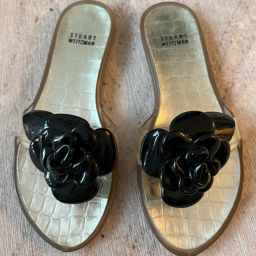 Stuart Weitzman Jelly Flower Sandals